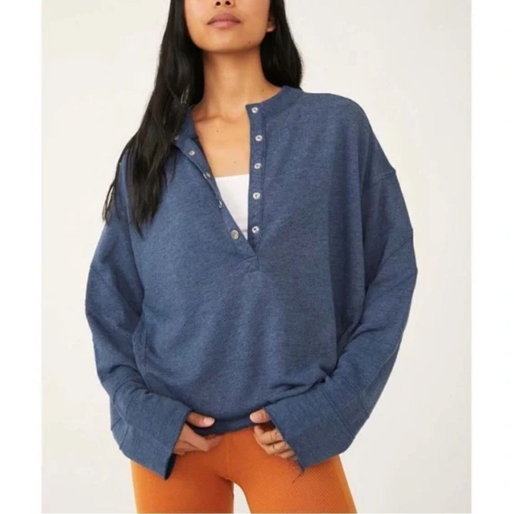 Free People Movement Play On Half Snap Pullover Sweatshirt Women’s XS